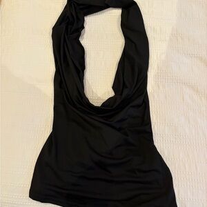 Elegant Black Halter Top